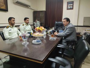 دیدار رئیس پلیس فتا شهرستان جيرفت با ریاست دانشگاه جاويد (1402/07/18)